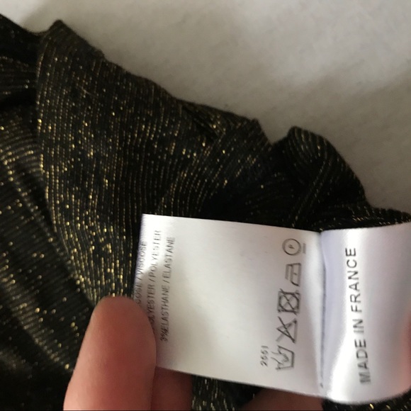 Louizon Paris Nina Metallic Gold Top (Size 1) - Picture 7 of 13
